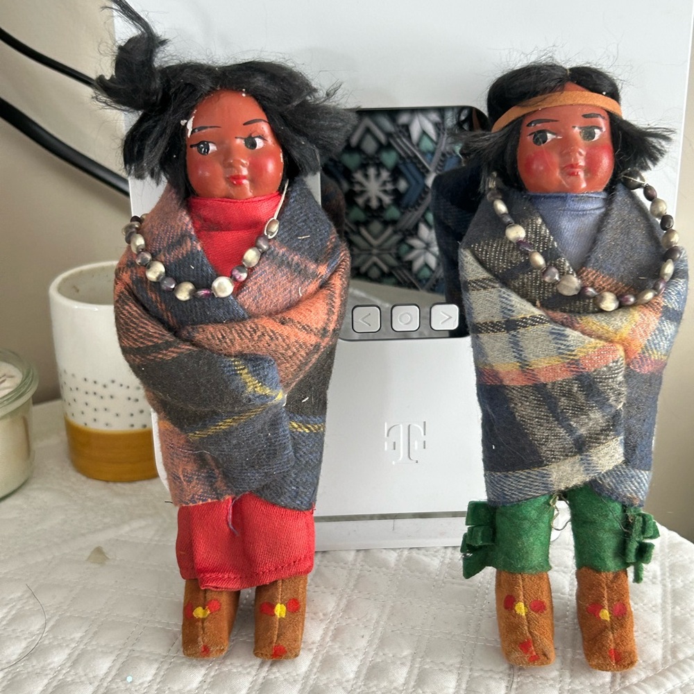Set of Vtg Skookum dolls